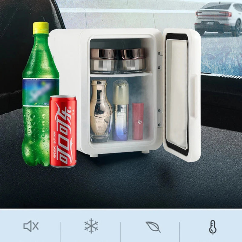4L Mini Refrigerator 12v 110V 220V Electric Portable Camping Tourist Cooler for Car Cosmetic Makeup Storing Skincare Room Fridge