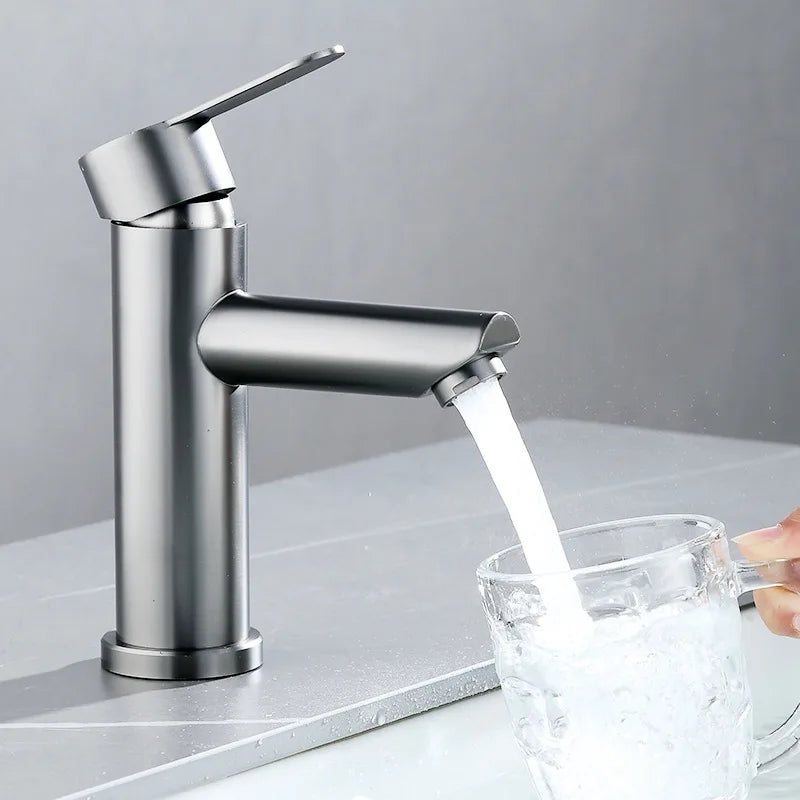 Kitchen Faucet Stainless Steel Hot and Cold Water Tap Washbasin Basin Faucets Bathroom Bathtub Accessories Set Sink Bath Mixer